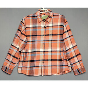 Goodfellow Heavyweight‎ Shirt Mens XL Plaid Checks Flannel Buttons Pockets New